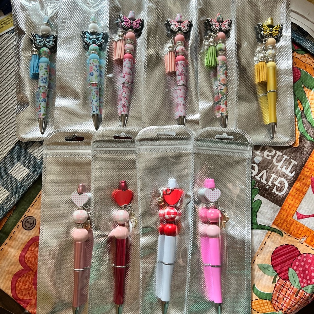 Colorful Novelty Pens with Charms